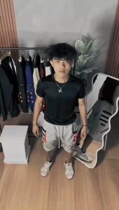 celana jogger 3/4 theon hitam