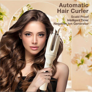 House Life 28mm Auto Hair Curler with Negative Ion Shine 4 Temp Settings and Smart Safety Shut-Off Fast Heating Hair Curler Styling Tool 110-240v