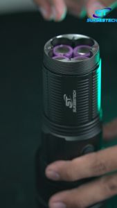 Senter Zoom In Out Super Terang Alumunium Alloy 6 Mode Flashlight Waterproof SP68-1