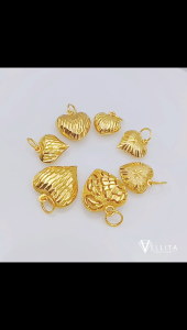 [VJ]Pendant "LOVE" 999.9 Gold Plated Jump Ring Pendant W:1.1cm - 2.2cm Suitable For Long Necklace LP30 <Loket Buah>