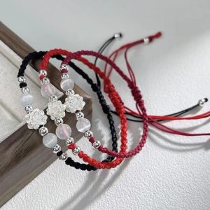 Cặp Đôi Phong cách cổ xưa quà Vòng đeo tay điều chỉnh được vòng tay dệt làm thủ công sen