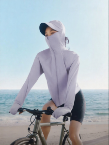 Beneunder | Womens Outdoor Sun Protection Clothing Ice Silk Long Sleeve Coat Adjustable Waist Design Finger Tip Protection