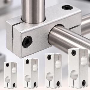 5Pcs Aluminum Alloy Cross Block Pillar Fixing Clamp Diameter Cross Shaft Connector Double Hole Optical Shaft Support Bracket Fastener
