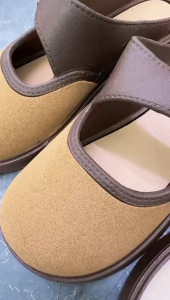 Trendy Oxford style rubber slip on shoes kasut perempuan