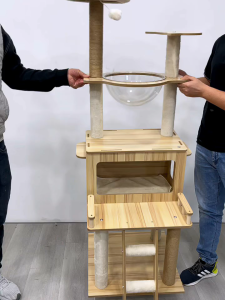 【พร้อมส่งจากไทย】Petcare คอนโดแมว คอนโดแมวขนาดใหญ่ บ้านแมว ของเล่นแมว ที่ลับเล็บแมว แข็งแรง ทนทาน คอนโดแมวไม้ เหมาะสำหรับเลี้ยงน้องแมว