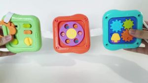Montessori Toys Handbag Busy Board Baby Activity Cube Sensory Toys Fine Motor Skill Early Educational Toys for Toddlers Gifts