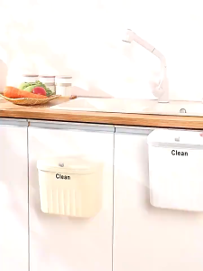 Thùng rác treo nhà bếp 12L thùng rác gấp gọn đa năng treo cánh tủ tiện lợi tiết kiệm không gian
