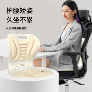 Ergonomic Office Seat Back Support Lumbar Pillow Folding Posture Correction Chair for Long Time Sitting Back Straightening