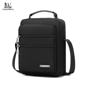 LouisWill Mens Shoulder Bag Handbag Waterproof Oxford Cloth Bag Messenger Bag Phone Bag Travel Bag Business Bag Large Capacity Cross Body Bag Lightweight Casual Bag Leisure Sport Street Bag