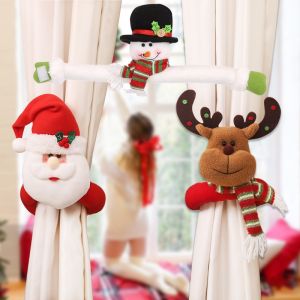Christmas Curtain Buckle Originality Santa Claus Doll Window Curtain Ring Home Room Decoration