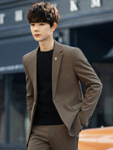 Casual Suit Men Draping Easy Matching Coat Fancy Korean Business Suit Handsome Small Tailored Suit Top