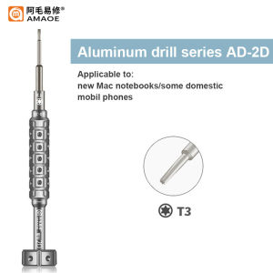 AMAOE 2D Precision Screwdriver Aluminum Drill Professional Repair Hand Tool Mobile Phone Tool Sets Phone Disassembly Bolt Driver