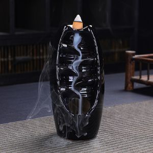 1Pc Creative Backflow Incense Decorative Ornament Incense Cone Holder Room Decoration Suitable for Spa Yoga Meditation Gift Decoration Home Decor