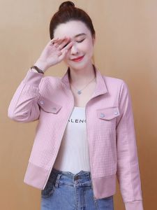 Fashionable Short Baseball Jacket Womens Casual Versatile Spring Autumn Wear Stylish Quality Korean Style Zipper Closure Loose Fit