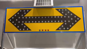 120CM Traffic Warning Solar Light Double Arrow Guide Light Construction Indicator Light Road Reflective Sign Induced Flash Light