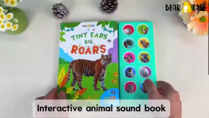 Childrens sensory development (visual and auditory) English parent-child interaction Montessori benefit books animal storybooks that make animal sounds