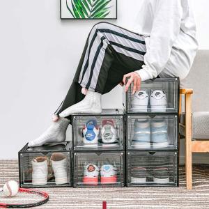 Magnetic Kotak Sepatu Transparan Tebal Akrilik Premium Shoe Box Sneakers Box Susun Display Box Shoe Storage Boxes