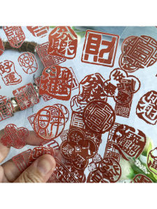 สติ๊กเกอร์ตกแต่งลายรูปเงินสีแดงแบบติดได้ อุปกรณ์ตกแต่งบันทึกแบบติดได้ เครื่องมือธุรกิจแบบติดได้ สติ๊กเกอร์ลายการ์ตูนไม่แห้ง