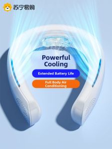 Portable Mini Neck Hanging Fan Cooling Air Conditioner Personal No-Leaf Neck Fan USB Powered Fresh Style for Everyone