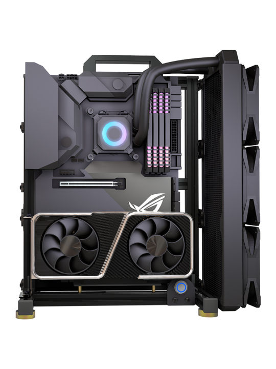Mini Tower Cpu อลูมิเนียมอัลลอยด์แบบเปิดเคสคอมพิวเตอร์ Micro Atx/atx เดสก์ท็อป ...
