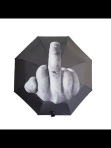 Rain Middle Finger Umbrella Women Umbrella men Windproof Folding Personality Black Middle Finger Umbrellas Parasol Women 10 bone
