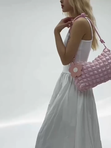 Tas Selempang Wanita Lucu / Puffy Sling Bag / Korea Tote Bag Resleting / Shoulder Bag Tas Kuliah Wanita Korea /Tas Bahu Selempang Wanita/Import Premium Tas Bahu