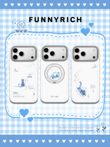 FUNNY RICH | Magnetic Leather Protective Case with Kickstand for Phone