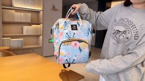✨Spot Goods✨Large Capacity Fashion Flower Lightweight Tote Multi-Functional Shoulder Storage Bag Multi-Purpose Breastmilk Storage Mummy Bag