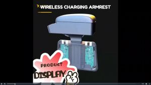 OCAS Car Multifunctional Armrest Box Seat Gap Storage Box Arm Rest Armrest Wireless Charger (10504)