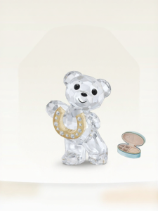 Swarovski | Good Luck Horseshoe Bear Statue