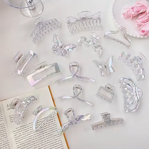 LD-C1405 Jepit Rambut Transparan Motif Hologram / Jedai Dewasa Kupu Kupu Jepita Rambut Aesthetic