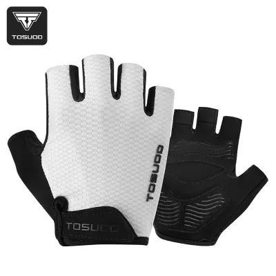 TOSUOD Cycling Gloves Silicone Pad Adjustable Tightness Comfortable Half Finger Gloves for MTB Road Bike Unisex Sports Gloves