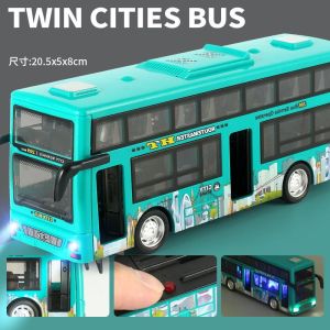 โมเดลรถยนต์รถบัสของเล่นแสงดนตรีของตกแต่งรถของเล่น