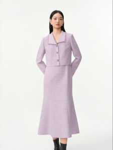 Koradior | French Court Lady Faux Two-Piece Embroidered Fish Tail Dress