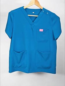 V-neck Medical Uniforms for Women Short Long Sleeves Stretch Nursing Set Quick-Dry Pet Vet Hospital Clothes S03-01