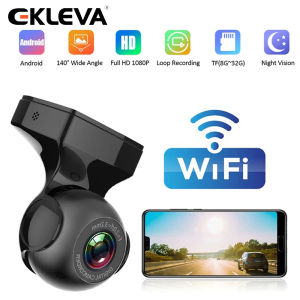 EKLEVA กล้องติดรถยนต์แบบไร้สาย FHD 1080P เครื่องบันทึกวีดีโอ1920*1080กล้อง WiFi DashCam เครื่องบันทึกการขับขี่เครื่องลงข้อมูลรถยนต์กลางคืนกล้องเซนเซอร์ G