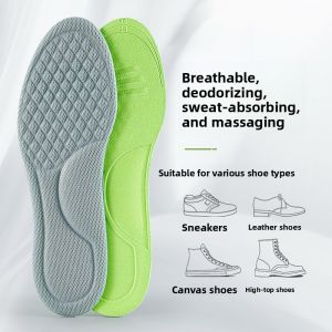 XIANZHAO | New Nano Odor-Resistant Shoe Inserts Strong Sweat Absorbent Breathable For Smelly Feet Mens Thin Soft Pain Relief Long Walks Ladies