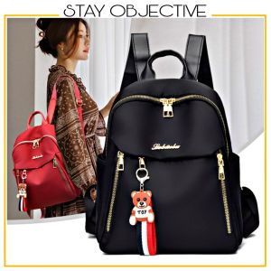 Premium Leather Woman Backpack Wanita Beg Galas Perempuan Bag Belakang Handbag Suitcase Women Bagpack School Sling 05