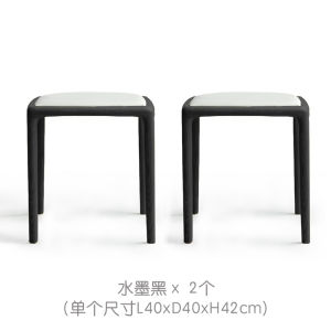 Yuan Bai Tea Stool Easy Design/Modern Minimalist Black Walnut Solid Wood Tea Room Zen Stackable Stool Dressing Stool