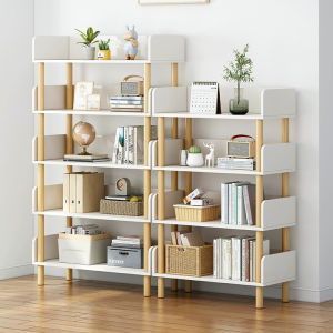 XUXU Rak Buku 6/5 Tier Bookshelf Simple Modern Home Bookrack Detachable Shelf Storage Office File Storage White Multifunctional Rack Almari Buku 书架置物架