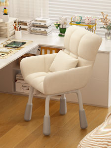 เก้าอี้แต่งหน้าแบบพับได้สำหรับห้องนอนสไตล์ครีม สำหรับผู้หญิง สำหรับใช้ในบ้าน สำหรับใช้ในร้านทำเล็บ สำหรับใช้ในหอพักนักเรียน สำหรับใช้สำหรับการเรียนรู้