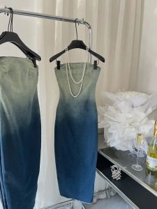 ชุดเดรสเดนิมเข้ารูปแขนกุดสีไล่ระดับสีสำหรับผู้หญิงชุดสตรีทแวร์ชูดเดรสยาวรัดรูปไร้สายฤดูร้อน 20 สัตว์แบบ 25 กิโล ราคาที่คุณค้นหา