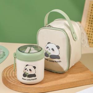 QIAOYANMEI | Large Capacity Insulated Mug with Lid and Spoon