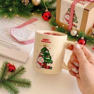 350ML Ceramic Coffee Mug Christmas Tree Snowman Santa Claus Gingerbread Man Design for Milk Coffee The Perfect Christmas Gift