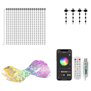 Đèn Rèm Thông Minh RGBIC 256~800LED Đèn Trang Trí Cửa Sổ Với Điều Khiển Bằng Ứng Dụng Chế Độ Nhạc Dành Cho Trang Trí Nhà Cửa Halloween Giáng Sinh