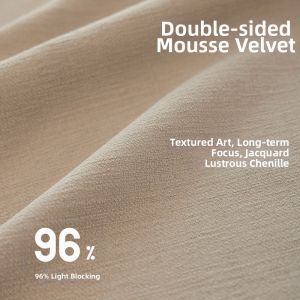 Super Soft Mousse Velvet French Double-sided Chenille Curtain