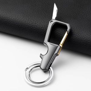 Multifunctional Keychain Sturdy and Durable Metal Car Key Chain Bottle Opener&Express Unpacking Tool