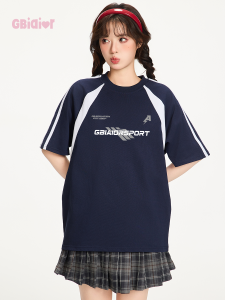 Gbiaior | Retro Slim Fit T-shirt Short Sleeve Letter Print