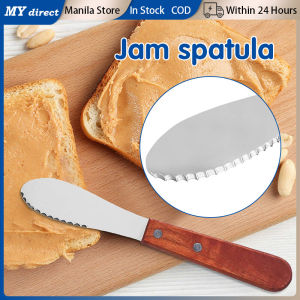 Stainless Steel Butter Cake Cream Knife Bread Knife Wood Handle Jam Spreader 