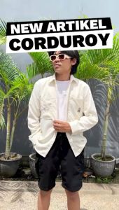 Kemeja Corduroy Distro Pria Wanita - Kemeja Casual Trendy A554